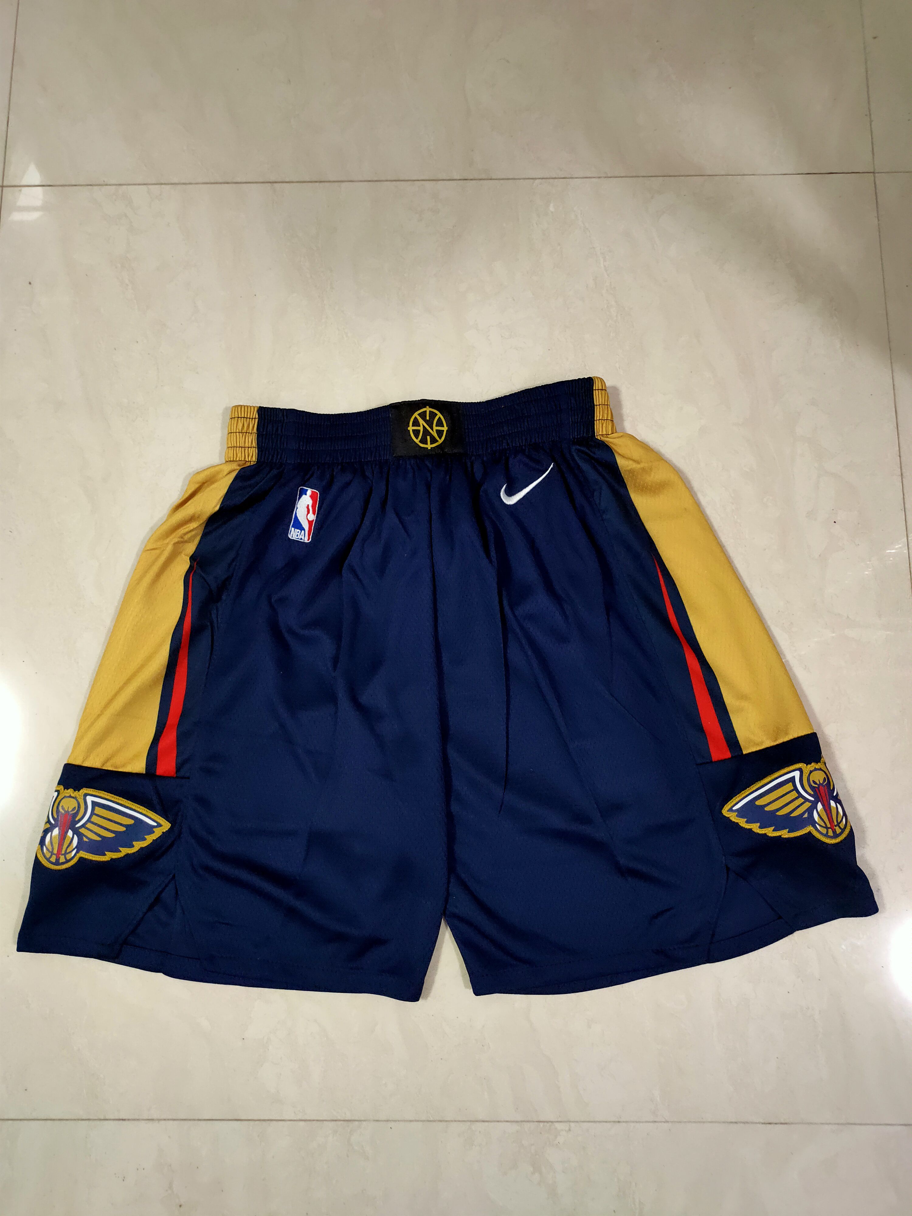 Men NBA New Orleans Pelicans Blue Shorts 0416->oklahoma city thunder->NBA Jersey